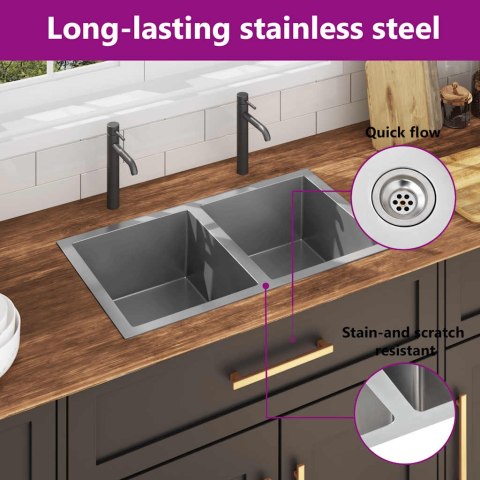 RĘCZNIE ROBIONY ZLEW KUCHENNY STAL NIERDZEWNA