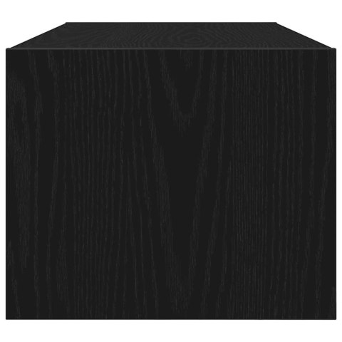 SZAFKA RTV CZARNY DĄB 80X31X25,5CM DREWNO KLEJONE