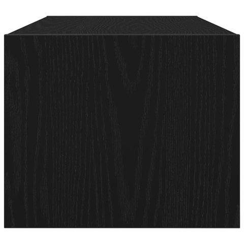 SZAFKI RTV 2 SZT. DĄB CZARNY 80X31X25,5CM DREWNO KLEJONE