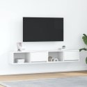 SZAFKI POD TV 2 SZT. BIAŁE 80X31X25,5CM DREWNO KLEJONE