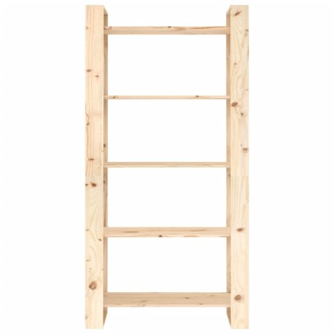 REGAŁ NA KSIĄŻKI/PRZEGRODA 80X35X160CM LITE DREWNO SOSNOWE