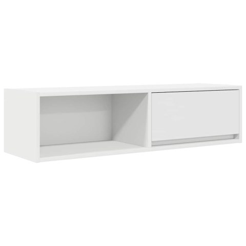 SZAFKA RTV BIAŁA 100X31X25,5CM DREWNO KLEJONE