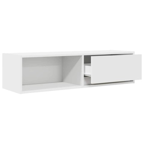SZAFKA RTV BIAŁA 100X31X25,5CM DREWNO KLEJONE