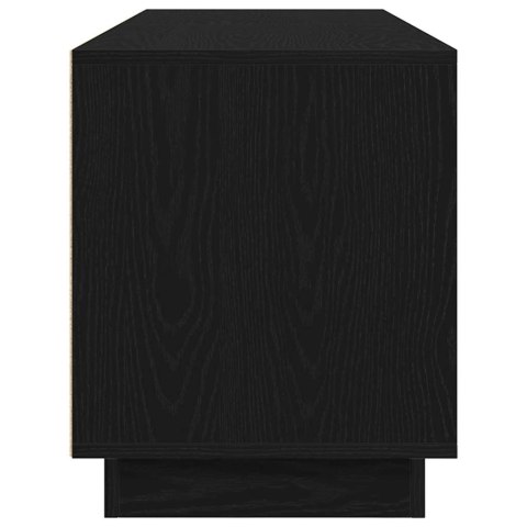 SZAFKA RTV Z OŚWIETLENIEM LED CZARNY DĄB 160,5X41X50CM