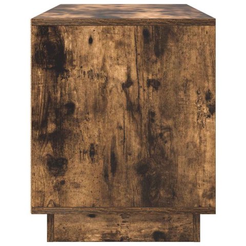 SZAFKA RTV Z OŚWIETLENIEM LED DĄB WĘDZONY 100X41X50CM