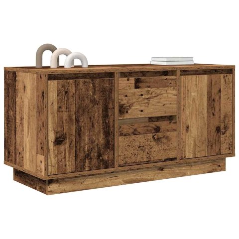 SZAFKA RTV Z OŚWIETLENIEM LED STARE DREWNO 100X41X50CM