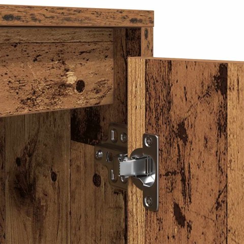 SZAFKA RTV Z OŚWIETLENIEM LED STARE DREWNO 160,5X41X50CM