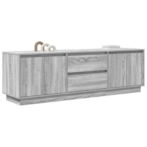 SZAFKA RTV Z OŚWIETLENIEM LED SZARA SONOMA 160,5X41X50CM