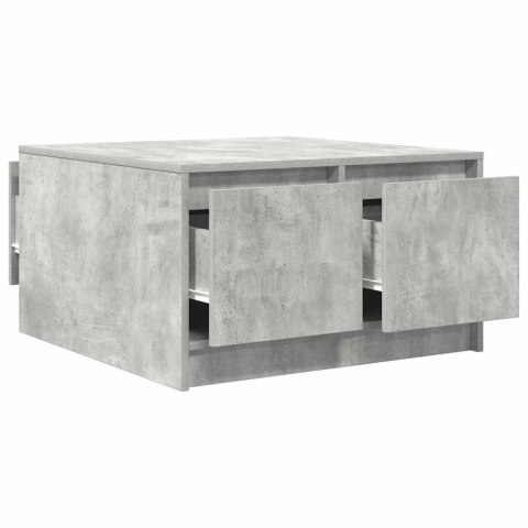STOLIK KAWOWY Z SZUFLADAMI BETONOWY SZARY 70,5X70X40CM
