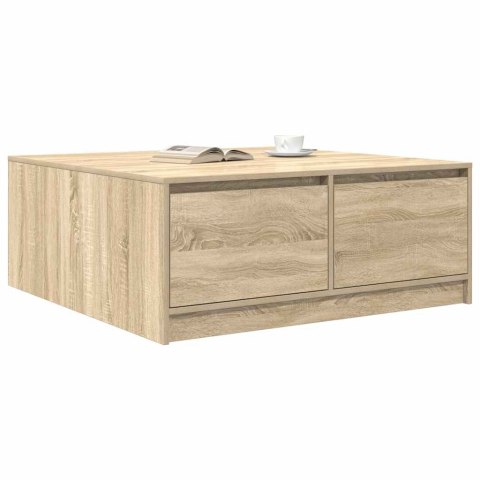 STOLIK KAWOWY Z SZUFLADAMI SONOMA OAK 100X100X40CM