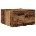 STOLIK KAWOWY Z SZUFLADAMI STARE DREWNO 70,5X70X40CM