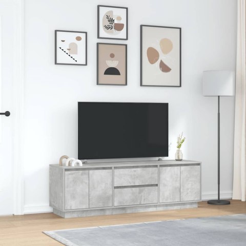 SZAFKA RTV Z OŚWIETLENIEM LED BETON SZARY 160,5X41X50CM