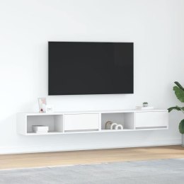 SZAFKI POD TV 2 SZT. BIAŁE 100X31X25,5CM DREWNO KLEJONE
