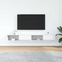 SZAFKI POD TV 2 SZT. BIAŁE 100X31X25,5CM DREWNO KLEJONE