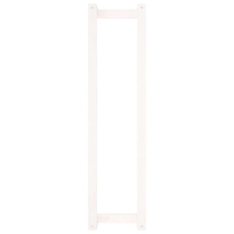 WIESZAK NA RĘCZNIKI BIAŁY 23X18X90CM LITE DREWNO SOSNOWE