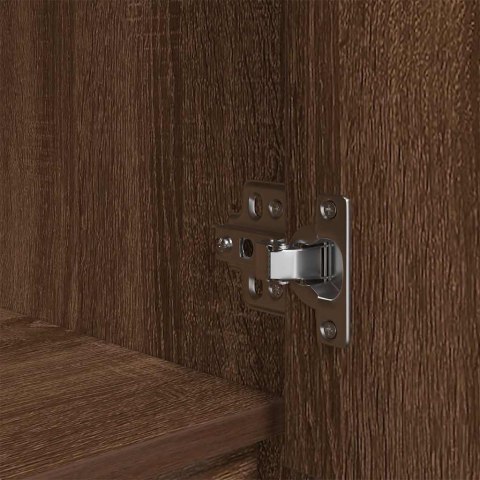 KOMODA BRĄZOWY DĄB 29,5X34X119,5CM DREWNO KLEJONE