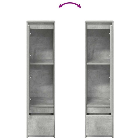 KOMODA BETONOWA SZARA 29,5X34X119,5CM DREWNO KLEJONE