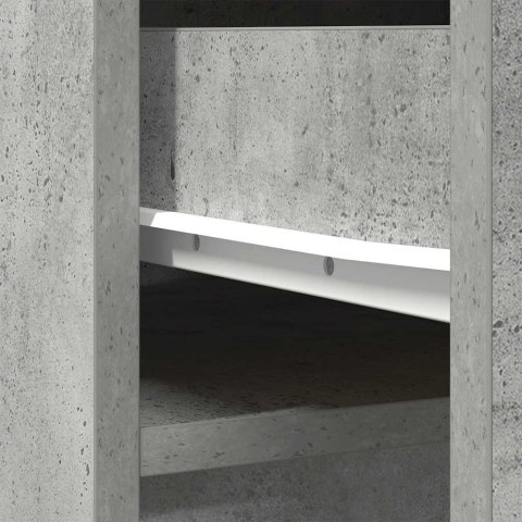 KOMODA BETONOWA SZARA 37,5X35X180CM DREWNO KLEJONE