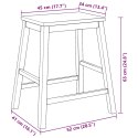 KRZESŁA ADIRONDACK Z PODNÓŻKAMI 2 SZT CZARNE HDPE