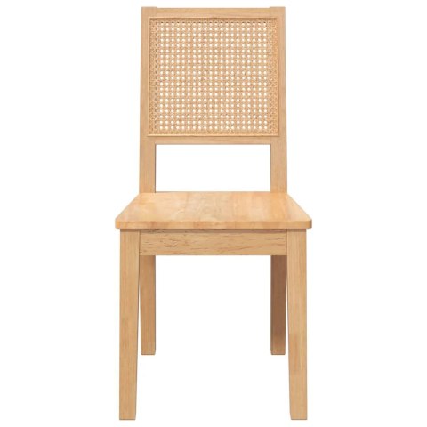 KRZESŁA DO JADALNI 2 SZT. LITE DREWNO GUMA