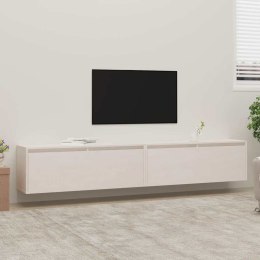 SZAFKI ŚCIENNE 2 SZT. BIAŁE 100X30X35CM DREWNO SOSNOWE