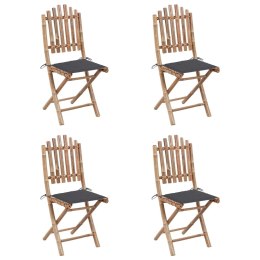 5-CZ. ZESTAW SKŁADANYCH MEBLI OGRODOWYCH Z PODUSZKAMI BAMBUS