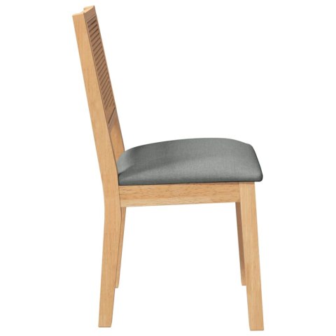 KRZESŁA DO JADALNI Z PODUSZKAMI 2 SZT. LITE DREWNO GUMA