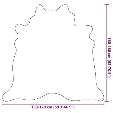 DYWAN Z BYDLĘCEJ SKÓRY 150X170CM BEŻOWY