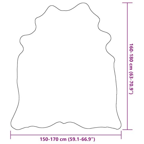 DYWAN Z KROWIEJ SKÓRY CZARNY 150X170CM