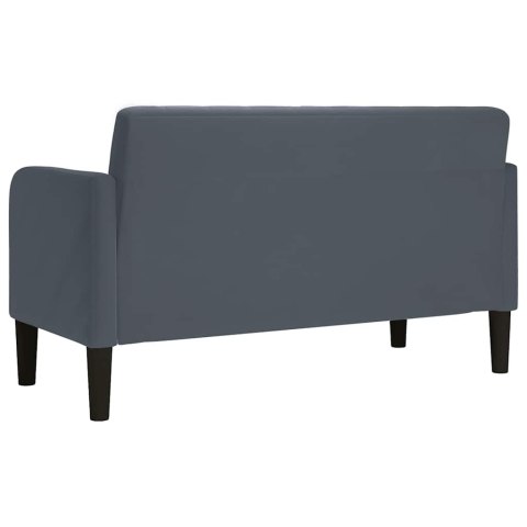 SOFA DWUOSOBOWA CIEMNOSZARA 109CM AKSAMIT