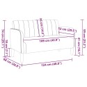 SOFA DWUOSOBOWA CIEMNOSZARA 109CM AKSAMIT