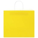 TORBY PAPIEROWE 50 SZT. Z UCHWYTAMI ŻÓŁTE 32X22X28CM