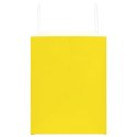 TORBY PAPIEROWE 50 SZT. Z UCHWYTAMI ŻÓŁTE 32X22X28CM