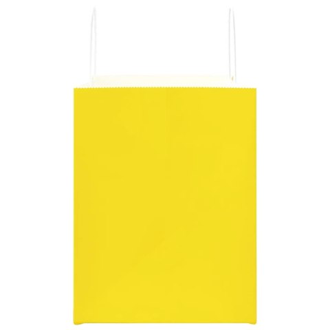 TORBY PAPIEROWE 50 SZT. Z UCHWYTAMI ŻÓŁTE 32X22X28CM
