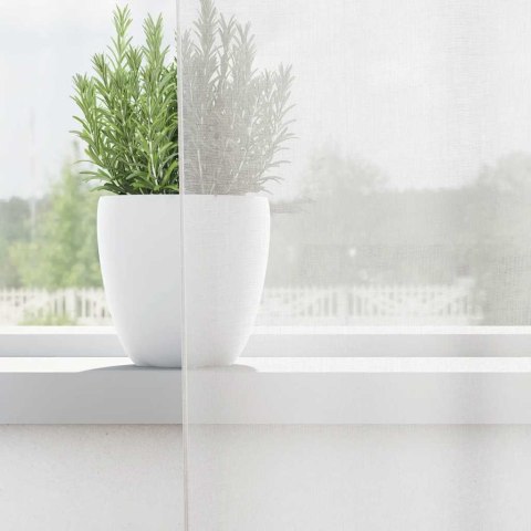 ZASŁONY WOALOWE Z PĘTELKAMI 2 SZT. BIAŁE 140X260CM