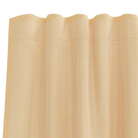 ZASŁONY WOALOWE Z PĘTELKAMI 2 SZT. PIASKOWE 140X140CM