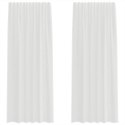 ZASŁONY WOALOWE Z PĘTELKAMI 2 SZT. PIASKOWE 140X260CM