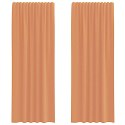ZASŁONY WOALOWE Z PĘTELKAMI 2 SZT. TERAKOTA 140X260CM