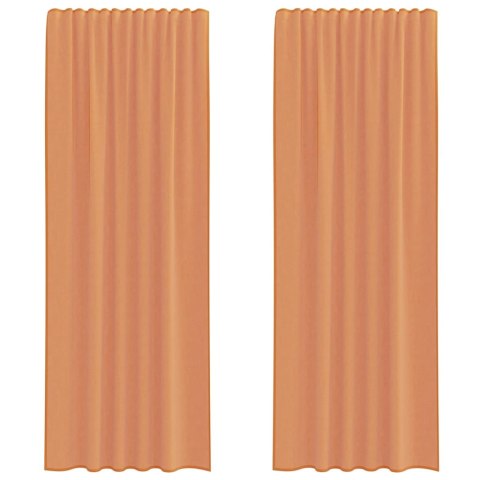 ZASŁONY WOALOWE Z PĘTELKAMI 2 SZT. TERAKOTA 140X260CM