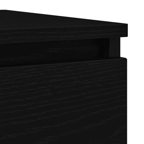 KOMODA CZARNY DĄB 100X35X76CM DREWNO KLEJONE