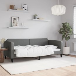 SOFA Z FUNKCJĄ SPANIA CIEMNOSZARA 90X200CM OBITA TKANINĄ