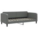 SOFA Z FUNKCJĄ SPANIA CIEMNOSZARA 90X200CM OBITA TKANINĄ