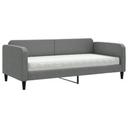 SOFA Z MATERACEM DO SPANIA CIEMNOSZARA 90X200CM TKANINA