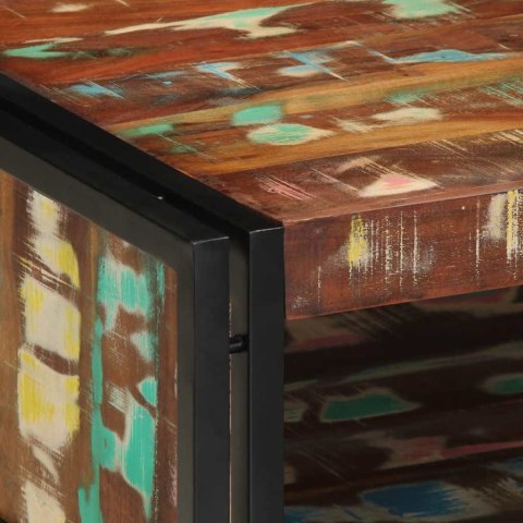 STOLIK KAWOWY WIELOKOLOROWY 70X50X38CM LITE DREWNO ODZYSKANE