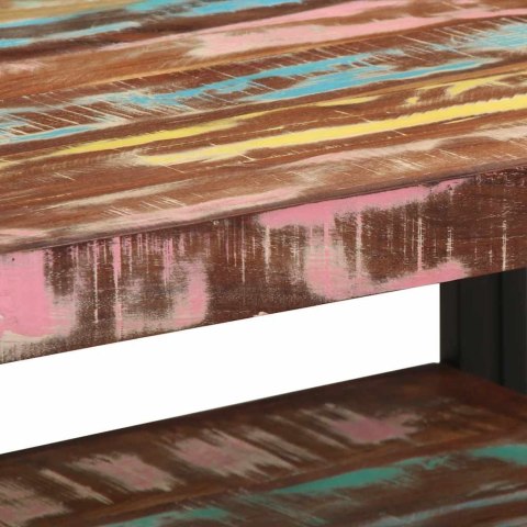 STOLIK KAWOWY WIELOKOLOROWY 70X50X38CM LITE DREWNO ODZYSKANE