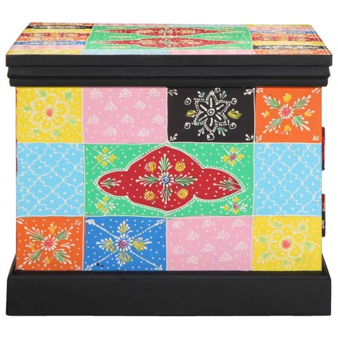 STOLIK KAWOWY WIELOKOLOROWY 90X50X40CM LITE DREWNO MANGO