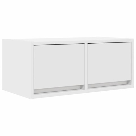SZAFKA RTV BIAŁA 60X31X25,5CM DREWNO KLEJONE