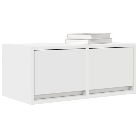 SZAFKA RTV BIAŁA 60X31X25,5CM DREWNO KLEJONE