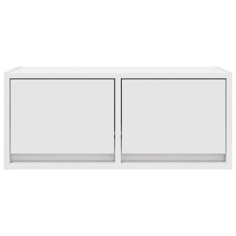 SZAFKA RTV BIAŁA 60X31X25,5CM DREWNO KLEJONE