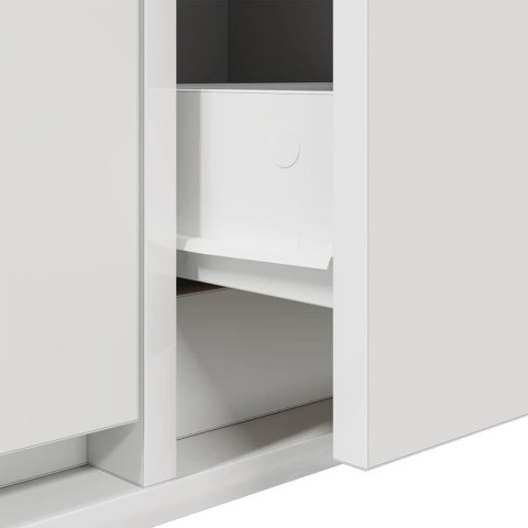 SZAFKA RTV BIAŁA 60X31X25,5CM DREWNO KLEJONE